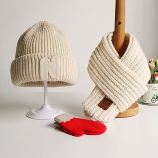 兒童帽子圍巾手套三件式 男女童秋冬季護耳毛線帽