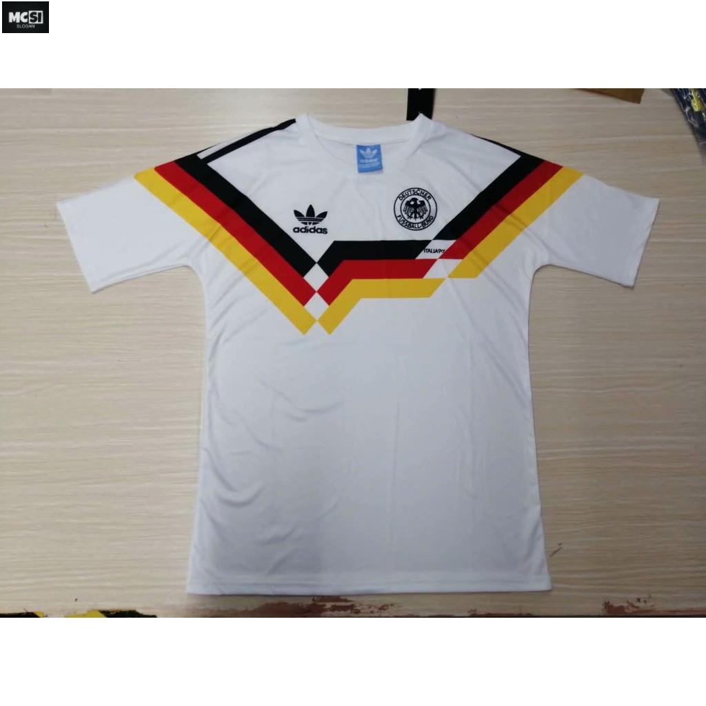 【Mcsi】復古經典版球衣1990年德國國家隊主場球衣18號克林斯曼足球服泰版