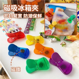 寶貝玩具屋☆【磁吸冰箱夾1入】創意彩色磁鐵留言夾 多功能小夾子 磁鐵夾 密封夾 ☆【文具】