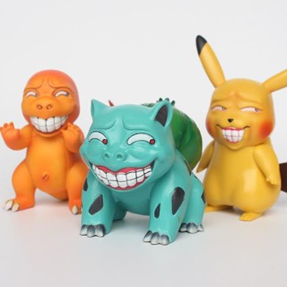 口袋妖怪神奇寶貝寵物小精靈猥瑣皮卡丘汽車擺件手辦模型公仔玩具