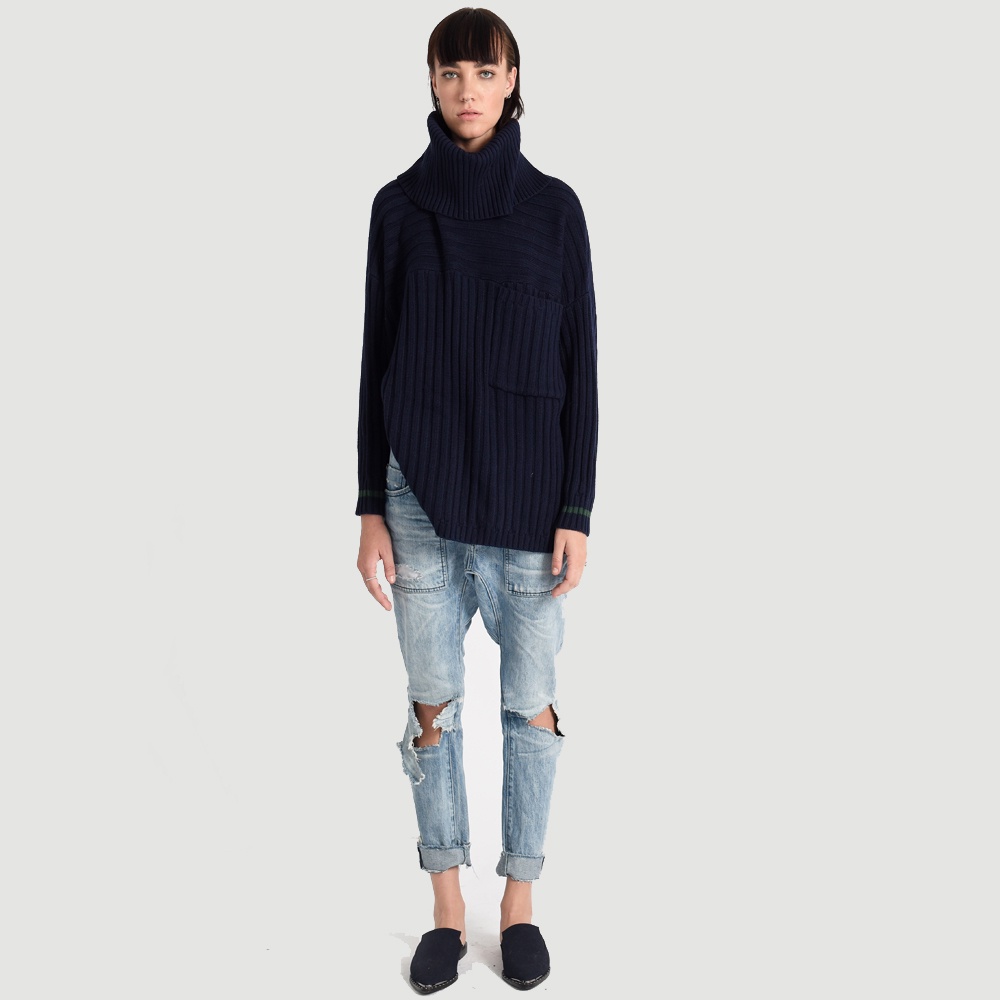 ONETEASPOON | 女 OXFORD ROLL NECK SWEATER 針織上衣