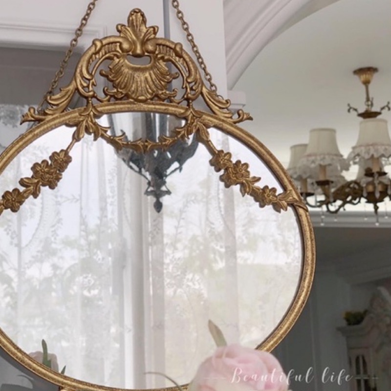 掛鏡、復古仿舊古典雕花壁飾壁鏡.吊飾鏡.玄關鏡