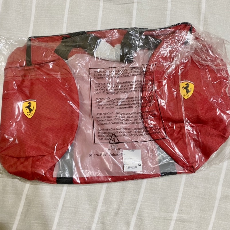 法拉利 旅行袋 紅色限量款 健身背包 圓筒包 購物包