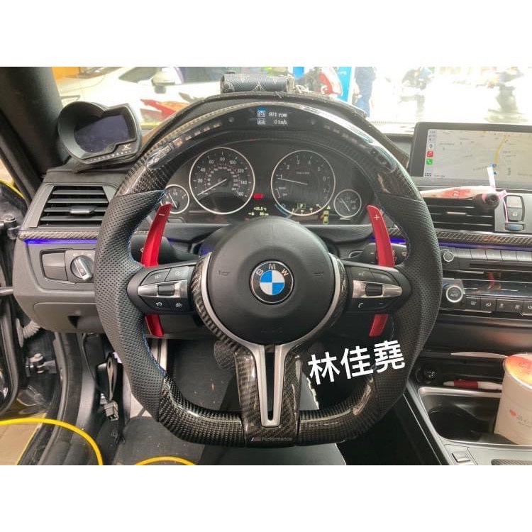 寶馬 BMW F32 F36碳纖維超轉燈方向盤 420碳纖方向盤 428超轉燈方向盤 435變形蟲方向盤