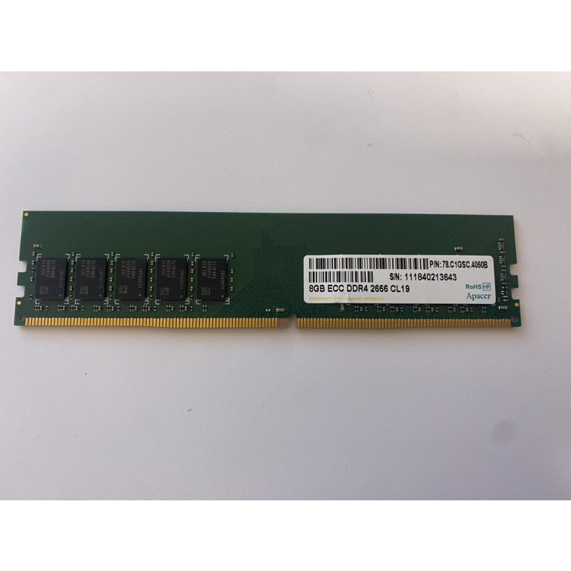 【二手】宇瞻 Apacer ddr4 伺服器記憶體 ECC DDR4 2666 8g