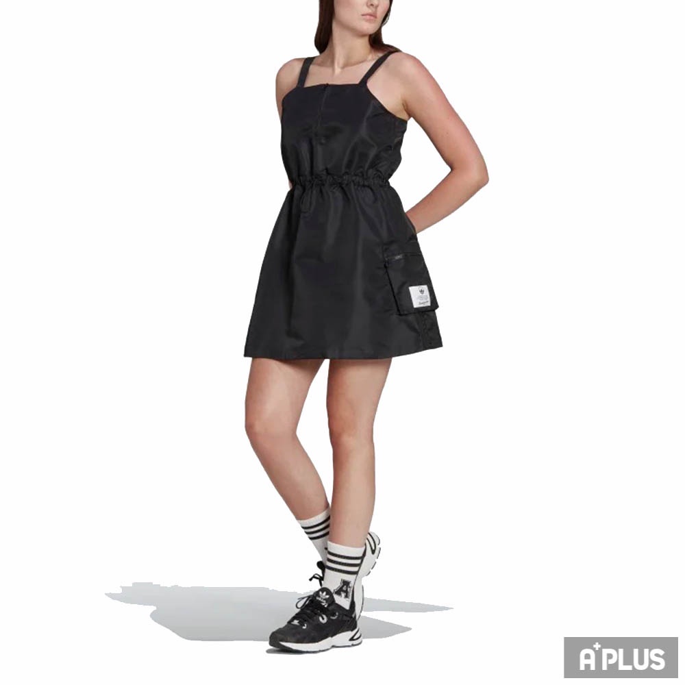 ADIDAS 女 NYLON DRESS 連身洋裝 戶外 輕便 口袋 - HL9066