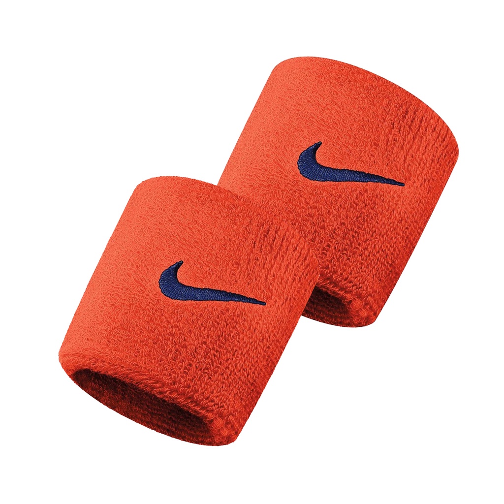 Nike 護腕 Swoosh 橘 男女款 毛巾布 彈性 吸濕排汗【ACS】 N000156580-4OS
