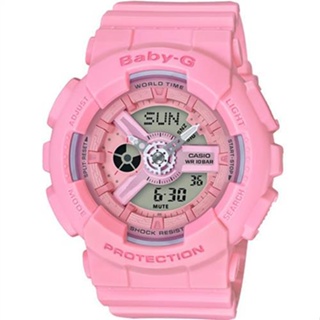 CASIO 卡西歐 女 Baby-G 甜美粉紅運動雙顯錶(BA-110-4A1)