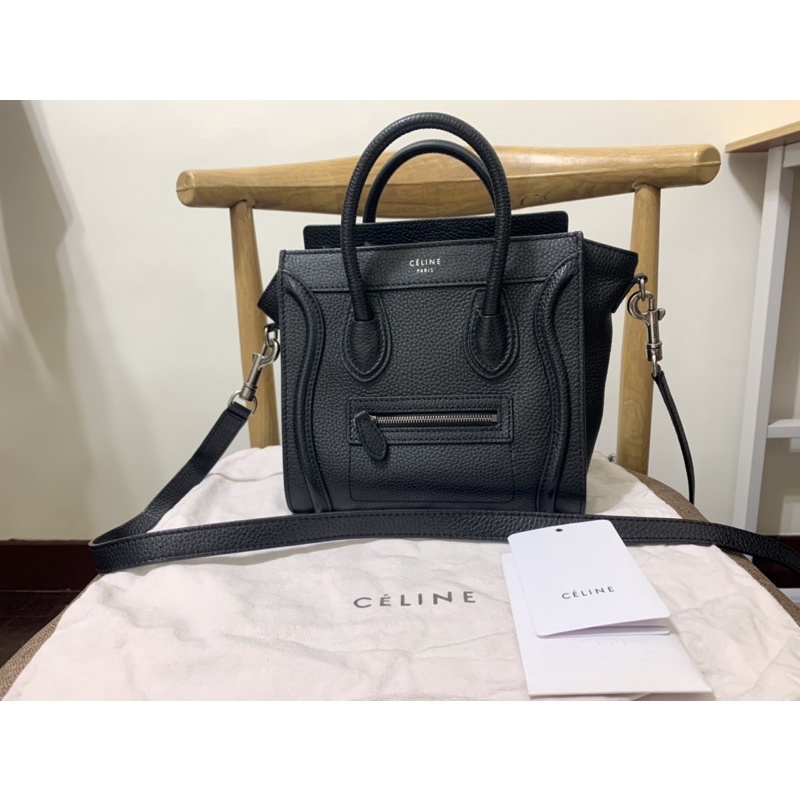 Celine micro luggage black 囧臉包