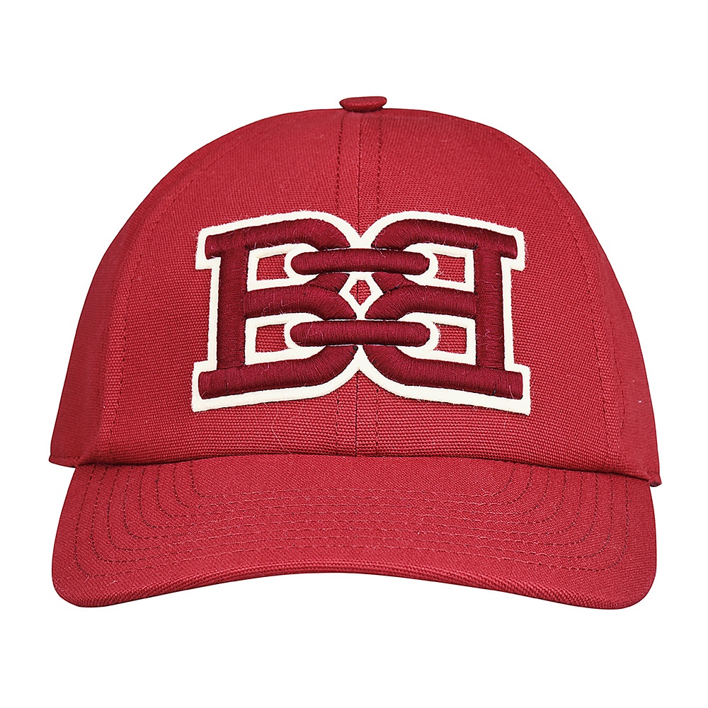 BALLY B-CHAIN 連結雙B LOGO純棉棒球帽(紅)