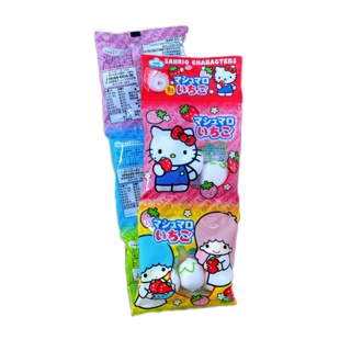 【伊華】日本零食 EIWA 三麗鷗5連草莓夾心棉花糖(60g)