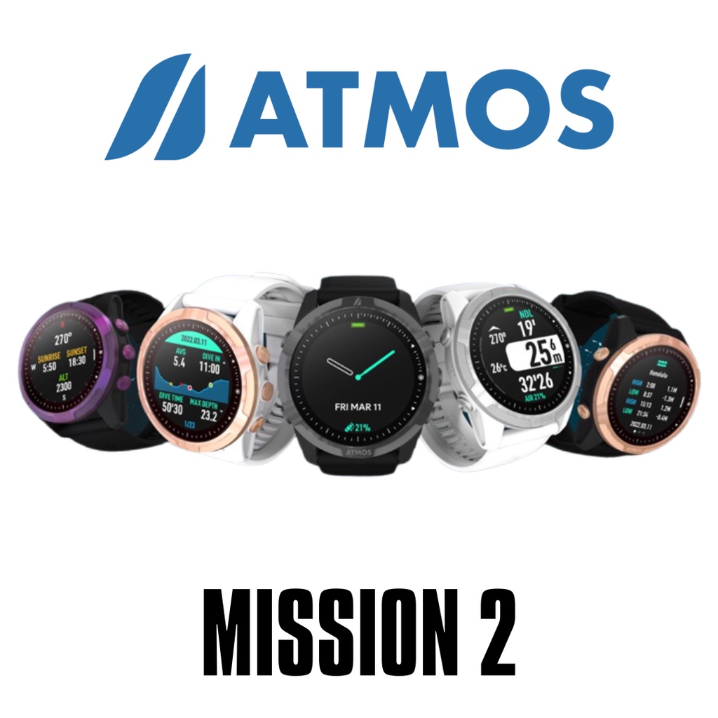 【新品_裝備租客】Atmos Mission2 潛水電腦錶 水肺、自潛、跑步、單車、滑雪、游泳多功能電腦錶