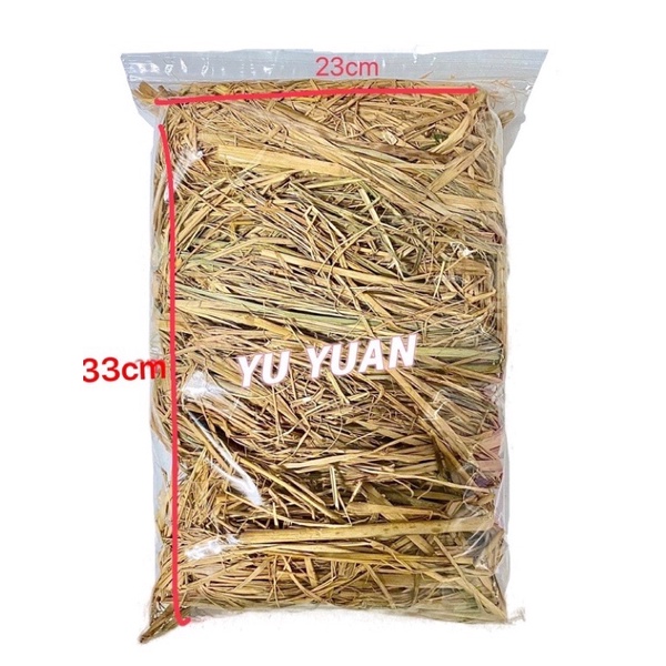 乾稻草稻葉小包裝10號袋（約170～190g）雞鴨鵝鳥、草履蟲培育、禽類寵物窩、種菜覆土