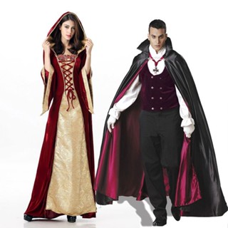 ✈ 【有貨】萬聖節吸血鬼服裝成人 化妝舞會死神伯爵男款cosplay女巫婆長裙 cosplay服飾a