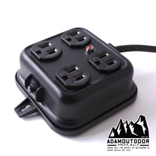 【ADAMOUTDOOR】金屬4座延長線 2M『黑』PWPS341