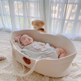 嬰兒手提籃 ins新款嬰兒手提籃 便攜式搖籃 車載手提籃 外出睡籃 嬰兒床收納籃