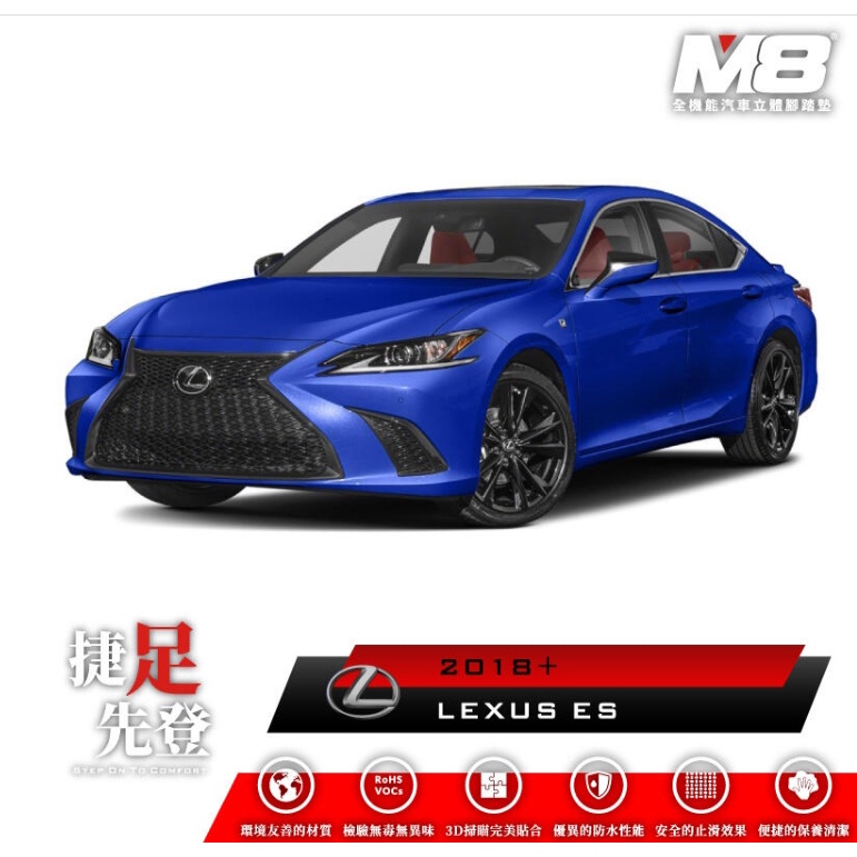 🏆【小噗噗】LEXUS ES ES200 ES250 ES300H M8 捷足先登 3D 立體 汽車腳踏墊