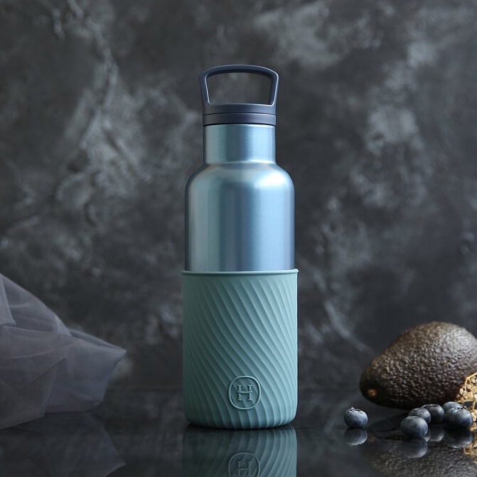 【2件9折】美國 HYDY 時尚不銹鋼保溫水瓶 480ml 寶石藍瓶 (水波紋-亞得里亞海) 保溫瓶 水瓶