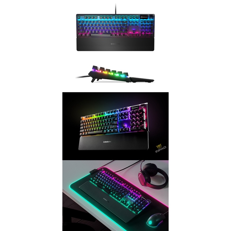 SteelSeries賽睿 Apex 5 混合機械式遊戲鍵盤/有線/英文/RGB/磁性腕托/多媒體控制