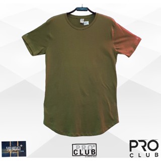 【YOYOGI PLUS】美國 PRO CLUB 長板素Tee (軍綠)