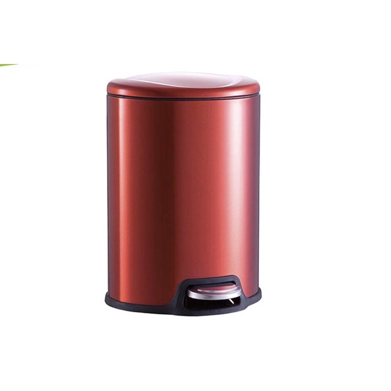 居家限定「優百納 歐德佳享腳踏式垃圾桶 收納桶 回收桶 橙紅色 12L ORDER-12OR 」 美觀方便大容量