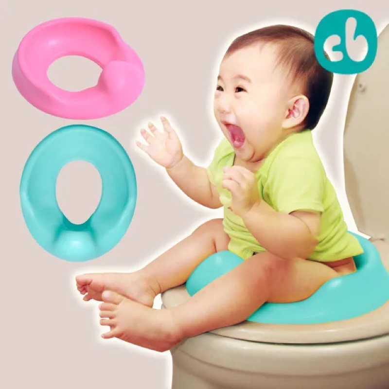 創寶貝 creative baby 多功能幼兒學習馬桶軟墊-粉/綠