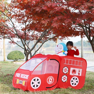 兒童室內消防車帳篷房遊戲屋可折疊兒童戶外汽車遊戲帳篷