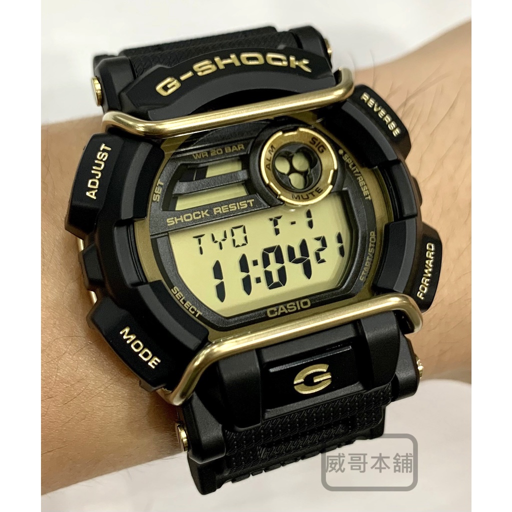 【威哥本舖】Casio台灣原廠公司貨 G-Shock GD-400GB-1B2 黑金時尚嘻哈潮流電子錶 GD-400GB