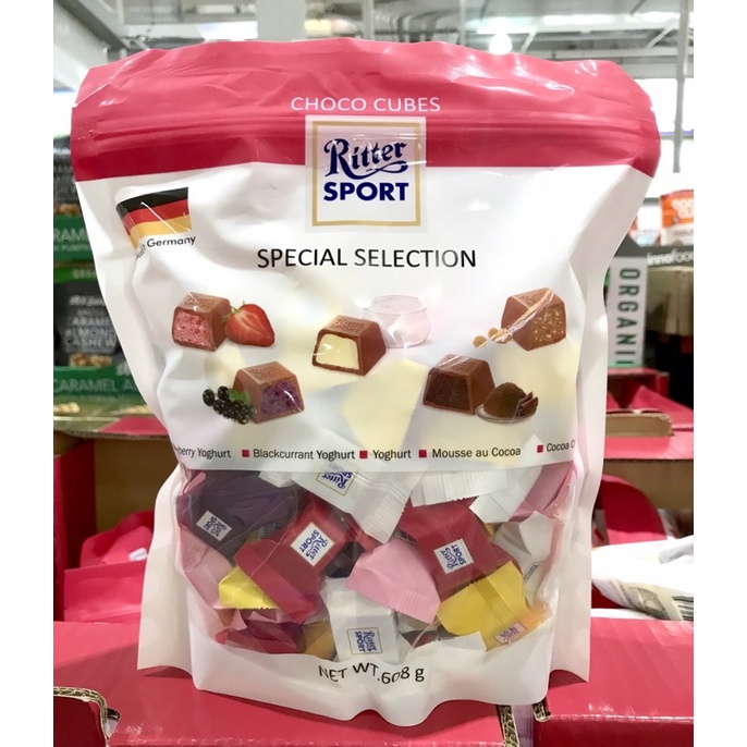 Costco好市多 Ritter SPORT 力特 巧克力口味彩色方塊 608公克  chocolate cubes