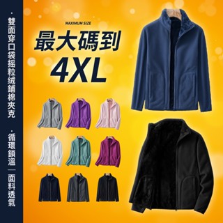 【Hippopo】雙面穿加絨外套(M~5XL)B500｜保暖外套 發熱衣 搖粒絨 珊瑚絨 防風 鎖溫 禦寒 冬季 日常