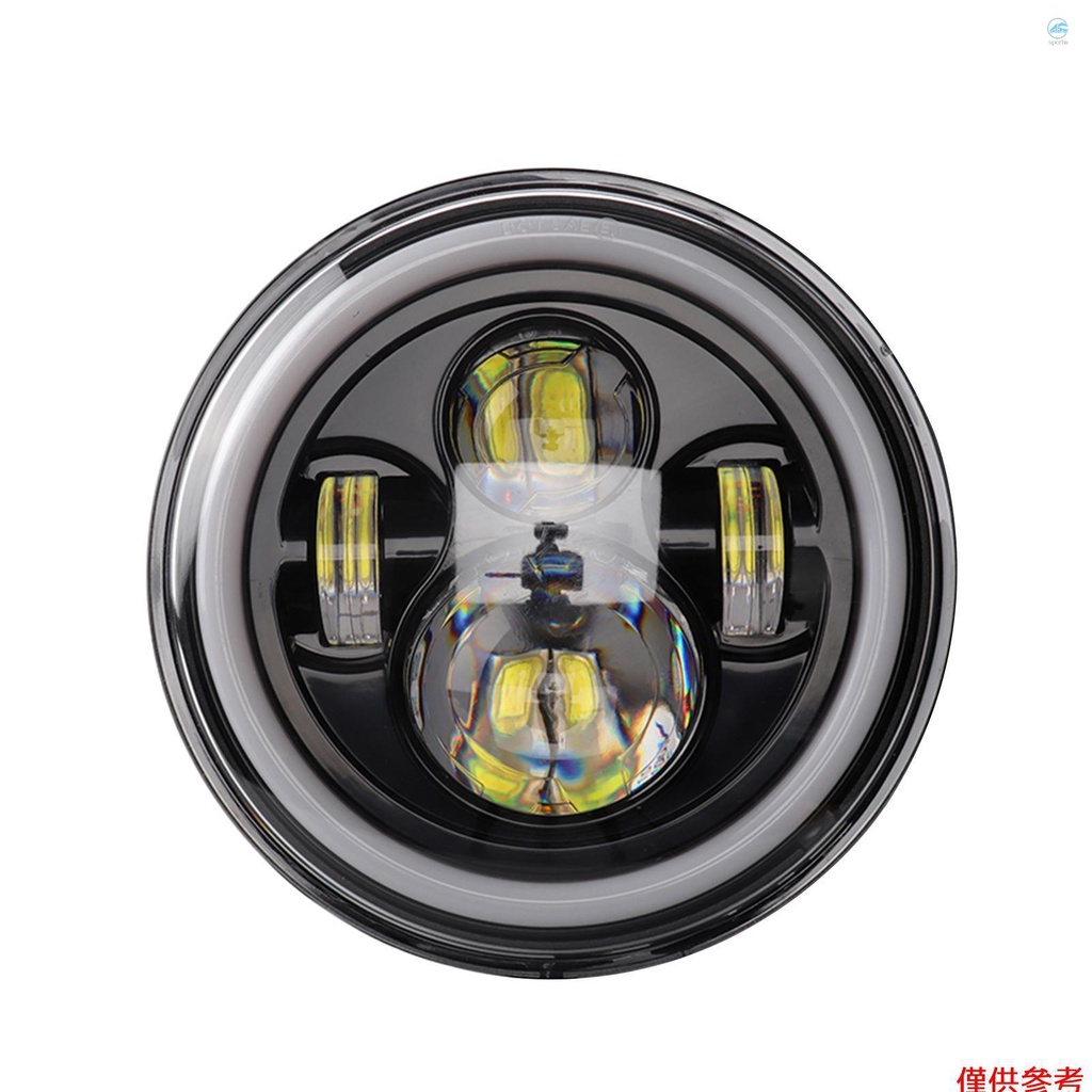 Crtw 12V / 24V 摩托車汽車大燈 7 英寸圓形 LED 行車燈頭燈適合 7 英寸吉普牧馬人, 復古轉向信號燈