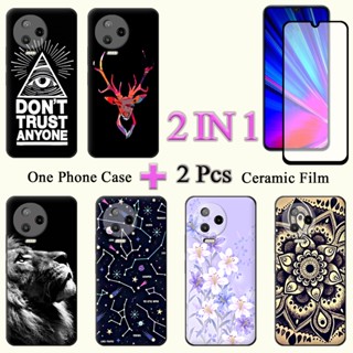2 合 1 Infinix Note 12 2023 X676C Note 20 印刷時尚外殼,帶兩件式陶瓷螢幕