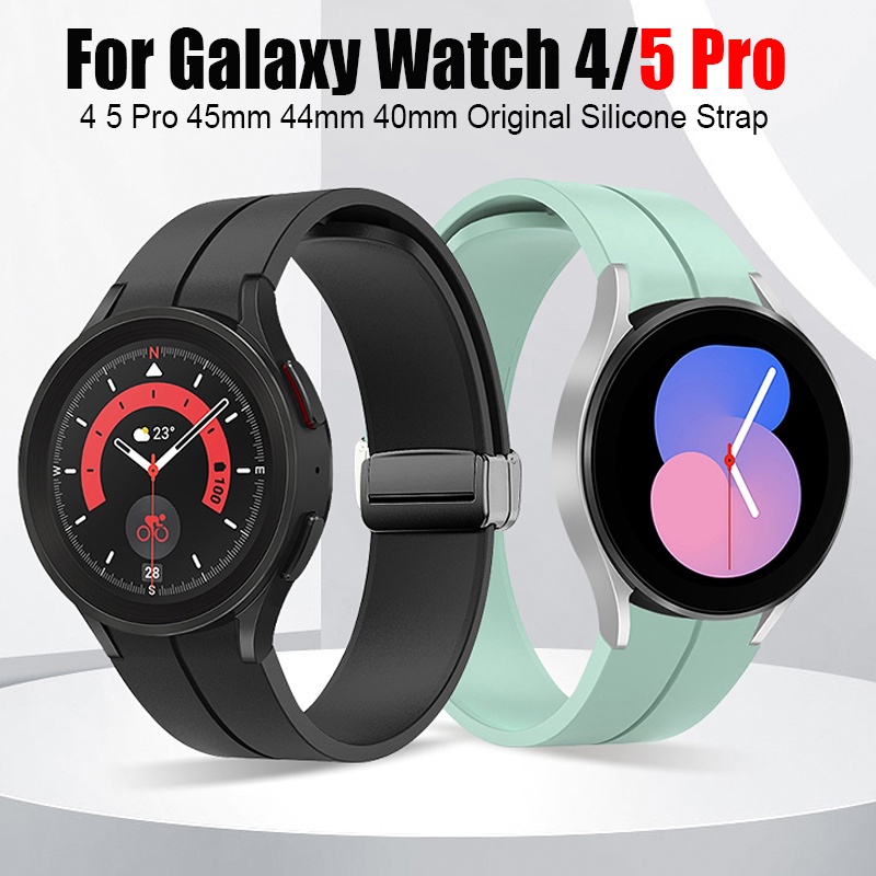 適用於三星 Galaxy Watch 5Pro watch4 44mm 40mm 5pro 45mm 原裝矽膠錶帶