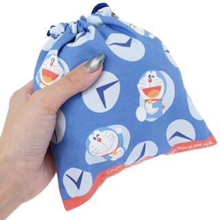日本帶回 D148 哆啦A夢 拉繩束口包 時光包巾 Doraemon束口袋 巾着袋 日本製 小物包 分類收納