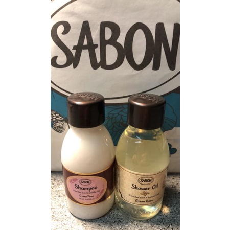 ✨全新 SABON 以色列綠玫瑰 沐浴油50ML+洗髮精50ML/兩件組/優惠價/旅行組/明星商品/專櫃正貨✨