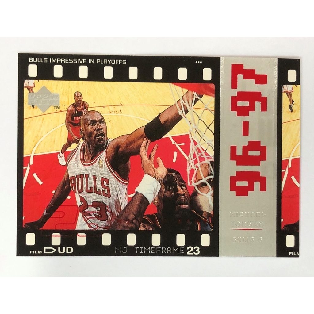 NBA~Michael Jordan 喬丹/MJ/籃球之神/空中飛人/黑耶穌 1998年UD.底片設計.紀錄球卡#110