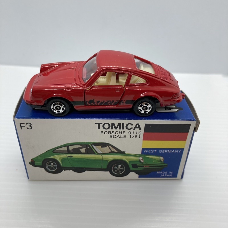 Tomica 多美 F3 日本製 Porsche 911s 保時捷 青箱 藍盒 外國車