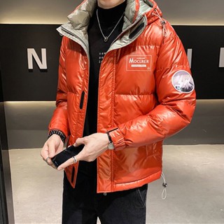 反季清倉亮面免洗羽絨服男新款中青冬季加厚連帽白鴨絨外套 大衣外套 男生外套 防風外套 棉襖 厚外套 冬天外套 外套男