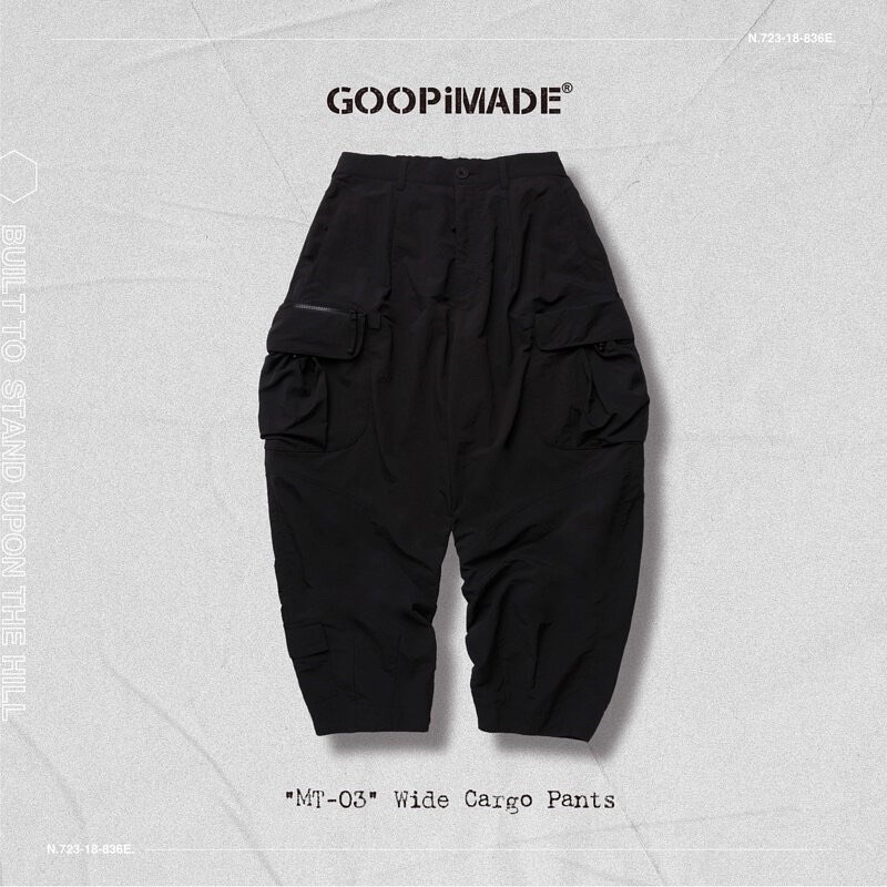 Goopi “MT-03” Wide Cargo Pants - Black
