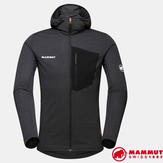 【MAMMUT 長毛象】男款 Aenergy Light 連帽排汗彈性夾克/Polartec快乾 黑/幻影黑 03800