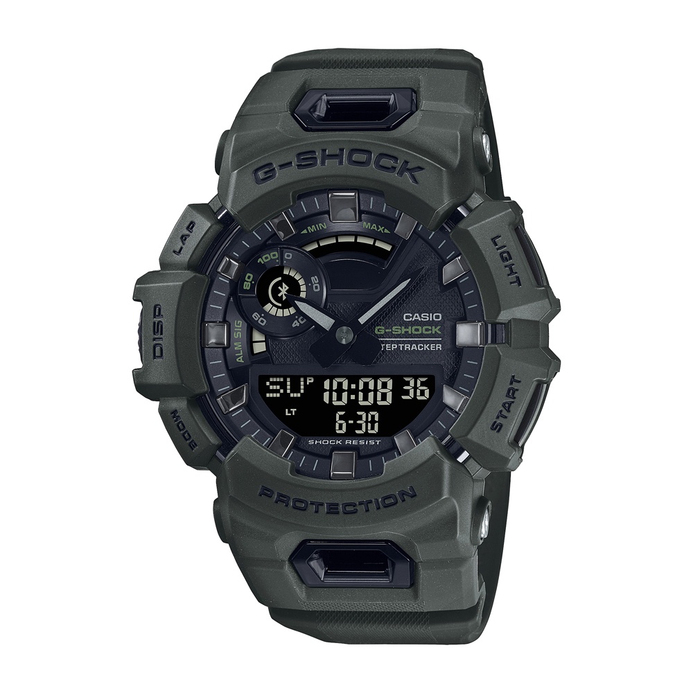 CASIO卡西歐 G-SHOCK 藍牙 都市街頭 酷墨綠 跑步訓練 計步 運動系列 GBA-900UU-3A_48.9m