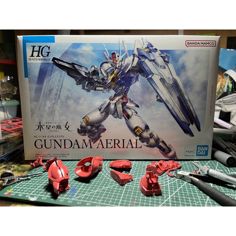 BANDAI 萬代 鋼彈 GUNDAM 水星的魔女  主角機 HG 1/144 風靈 AERIAL 鋼彈 現貨未組 未拆