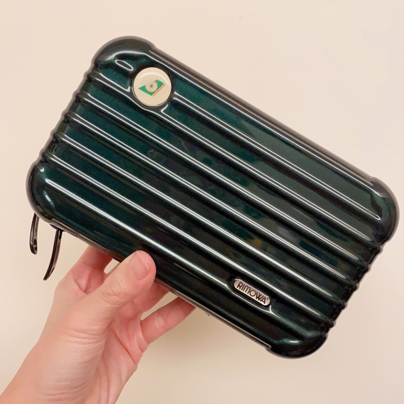 全新正品 長榮航空 商務艙 Eva Air X Rimowa 第一代 絕版過夜包 墨綠 小行李箱化妝包 旅行包 硬殼