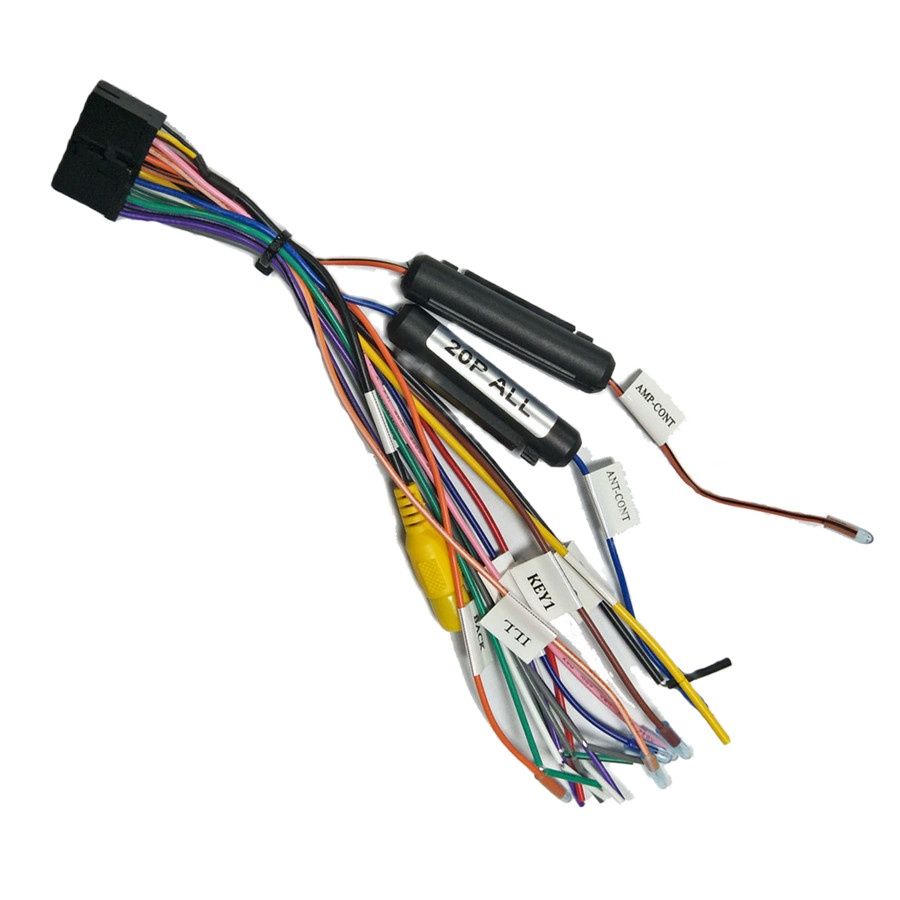 20 針汽車立體聲線束連接器適配器, 用於 2DIN DVD Android 電源線線束