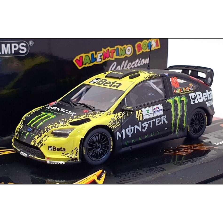 稀有Minichamps 1/43 Ford Focus RS WRC Beta 羅西Rossi 蒙扎拉力賽 2009