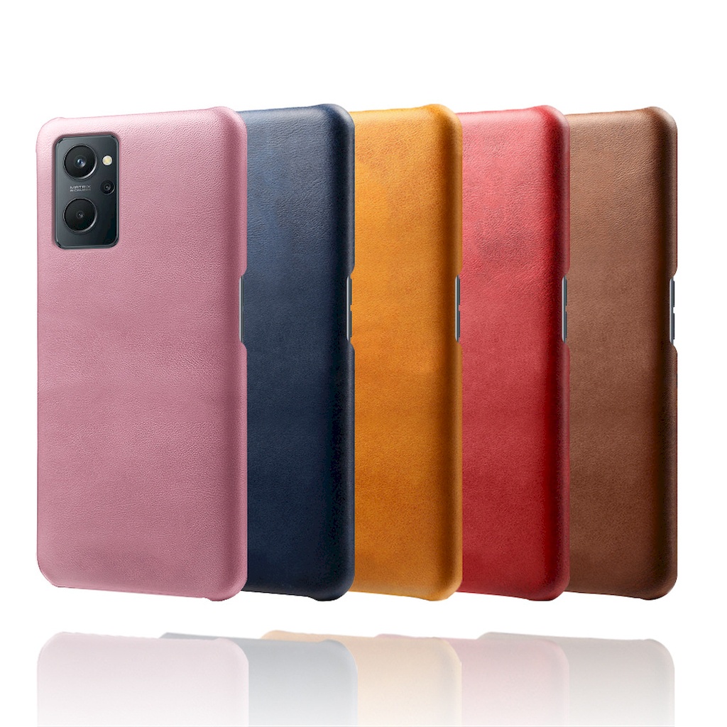 Realme 9i 4G 皮革保護殼 牛皮仿真皮紋單色背蓋素色多色手機殼保護套手機套