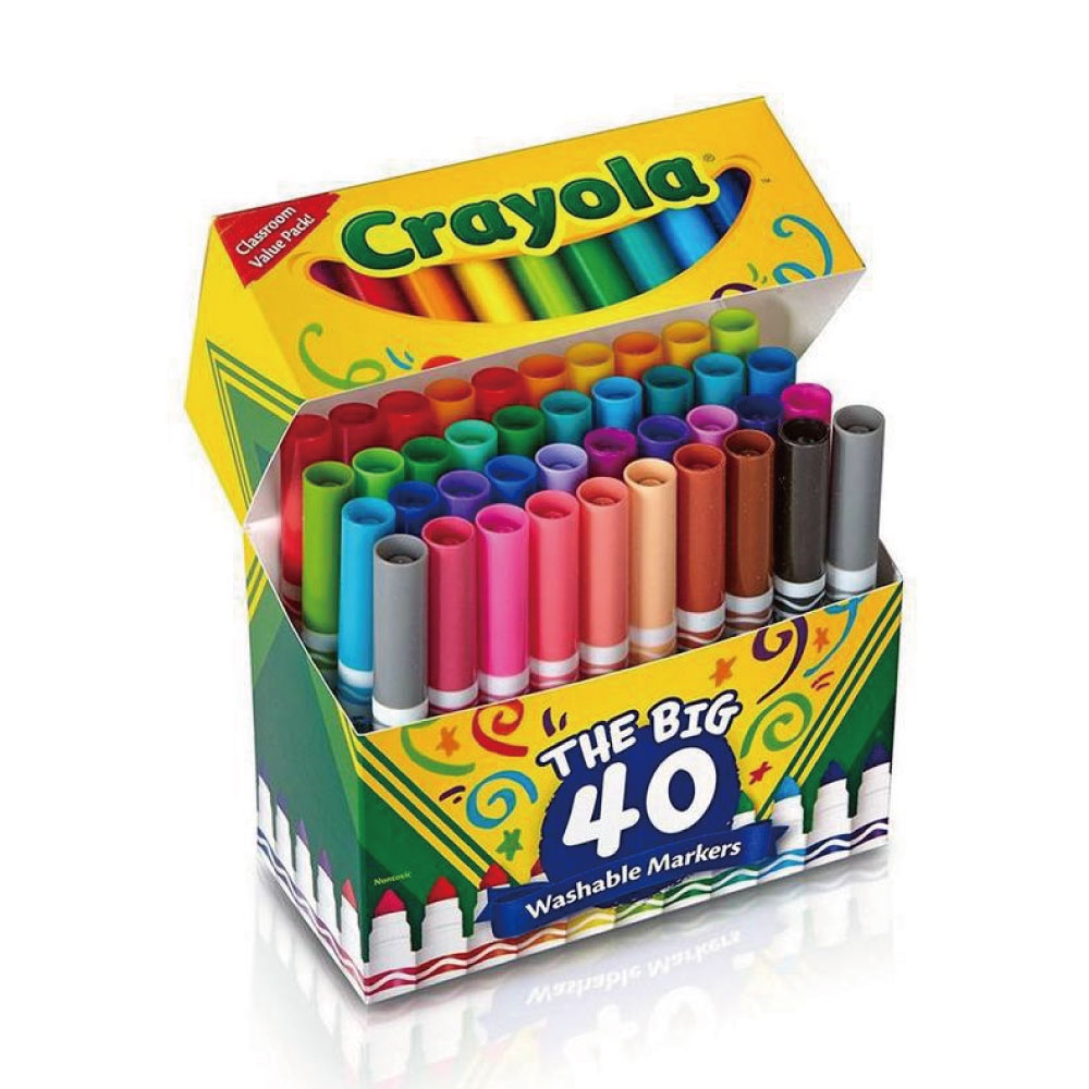 crayola繪兒樂	可水洗錐頭彩色筆40色 ToysRUs玩具反斗城