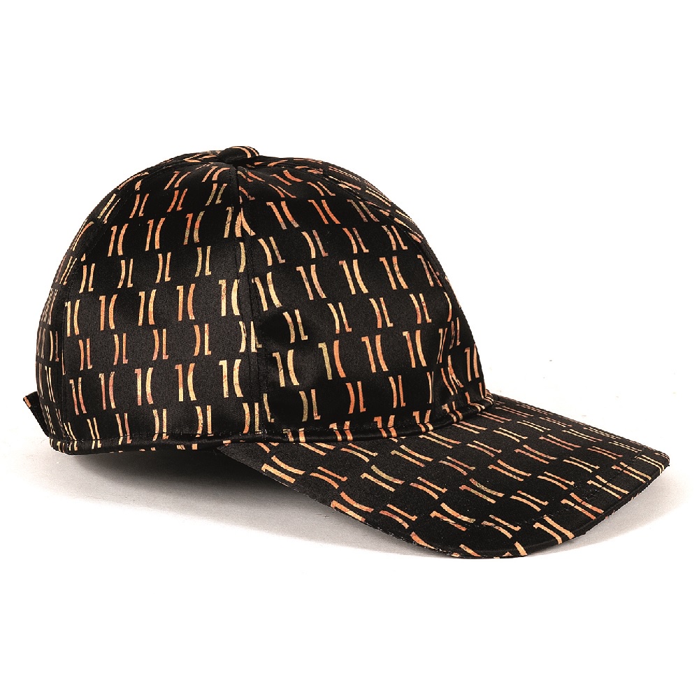 【Alviero Martini 義大利地圖包】時尚潮流 LOGO尼龍棒球帽-黑色