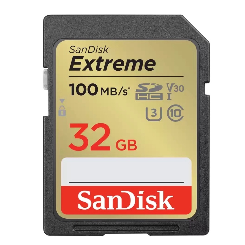 【終生保固】SANDISK EXTREME 32G SDHC UHS-I (C10 U3 V30) 相機記憶卡