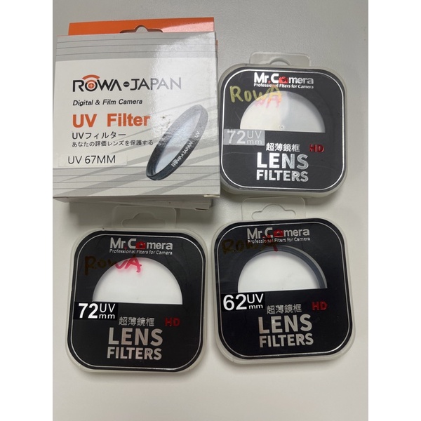 咪咪3C 出清特價開發票 ROWA 62MM 72MM 37MM 67MM UV超薄框保護鏡